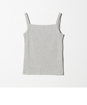 コットン パターンメッシュ キャミソール