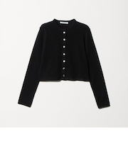 コットン パターンメッシュ カーディガン ウォッシャブル