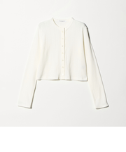 コットン パターンメッシュ カーディガン ウォッシャブル