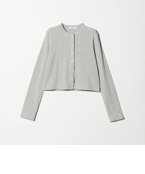 コットン パターンメッシュ カーディガン ウォッシャブル