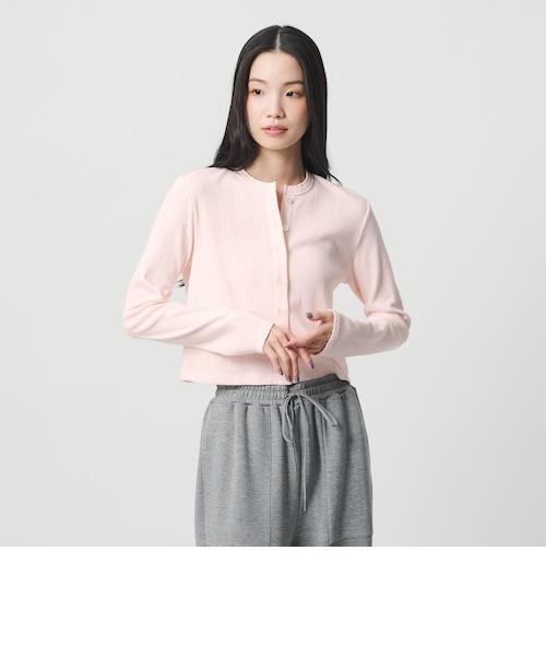 BEAUTY&YOUTH コットン パターンメッシュ カーディガン BEAUTY＆YOUTH UNITED ARROWS カーディガン コットン パターンメッシュ