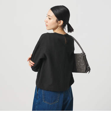 ピンドット シアージャガード ブラウス ウォッシャブル