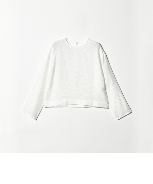 ピンドット シアージャガード ブラウス ウォッシャブル