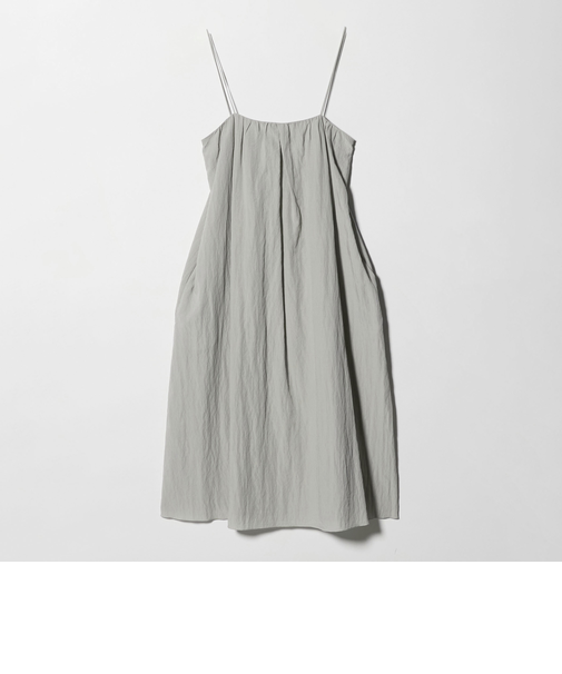 ギャザー ロングキャミソール ワンピース ウォッシャブル