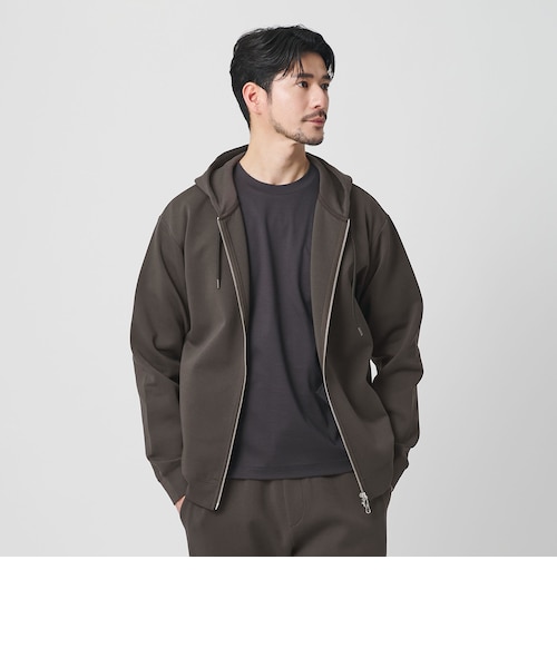 WEB限定 WARDROBE SMART】ダブルニット ジップパーカー/セットアップ