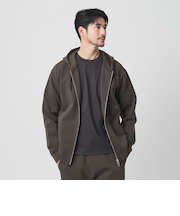 【WEB限定 WARDROBE SMART】ダブルニット ジップパーカー/セットアップ対応【抗菌・防臭】