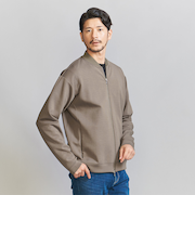 【WEB限定 WARDROBE SMART】ダブルニット ジップブルゾン/セットアップ対応【抗菌・防臭】