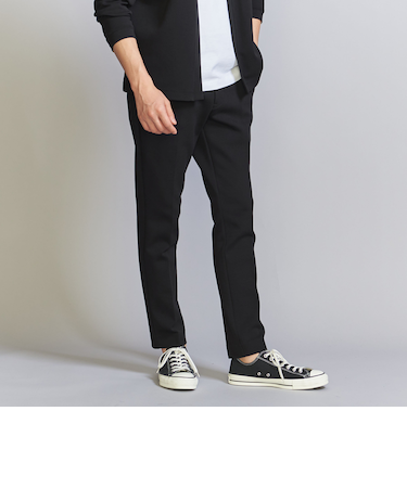 【WEB限定 WARDROBE SMART】ダブルニット ノープリーツ スラックス パンツ/セットアップ対応	【抗菌・防臭】