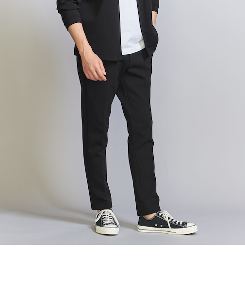 【WEB限定 WARDROBE SMART】ダブルニット ノープリーツ スラックス パンツ/セットアップ対応	【抗菌・防臭】