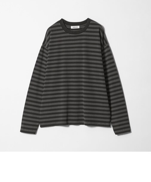 ウォッシュド ボーダー ロングスリーブ Tシャツ