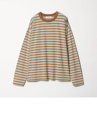 ウォッシュド ボーダー ロングスリーブ Tシャツ