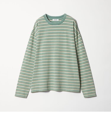 ウォッシュド ボーダー ロングスリーブ Tシャツ