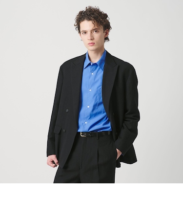 スリーク ウール リネン ダブル ジャケット セットアップ対応