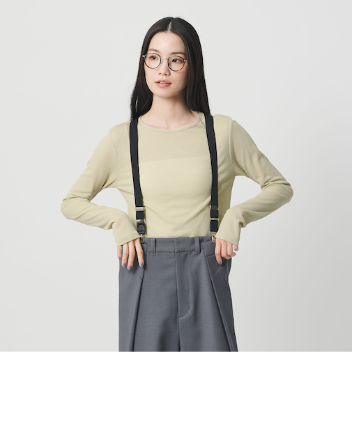 ハイツイストコットン シアークレープ ロングスリーブTシャツ