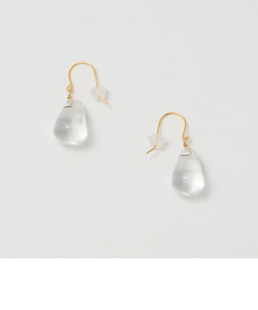＜Causerie＞クリア ドロップ ピアス