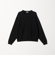 コットン 8B クルーネック カーディガン