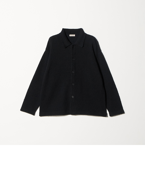 ツイスト コットン ニットシャツ