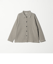 ツイスト コットン ニットシャツ