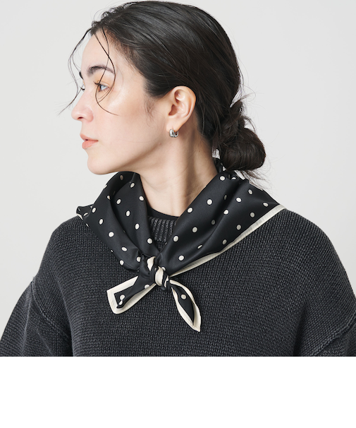 ポリエステル ドット スカーフ