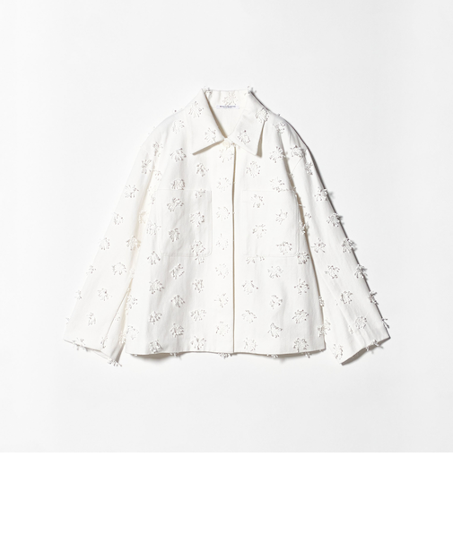 コットン エンブロイダリー ジャケット