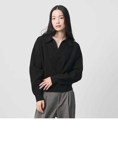 WEB限定 Wardrobe DAILY MINIMAL】スキッパーニットプルオーバー