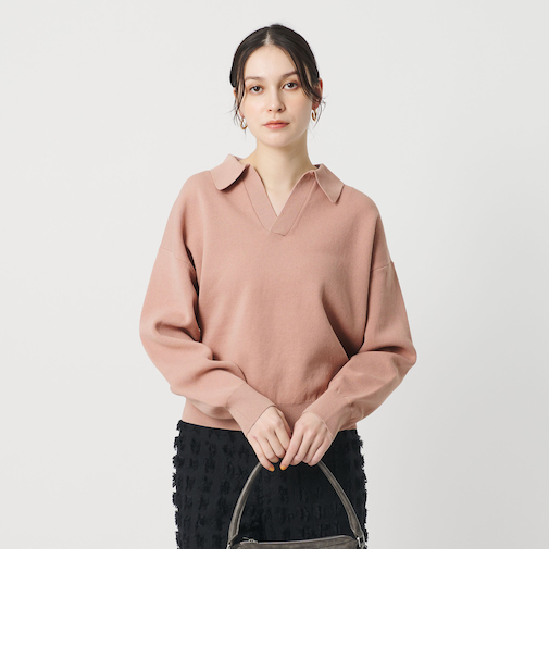 【WEB限定 Wardrobe DAILY MINIMAL】スキッパーニットプルオーバー ウォッシャブル