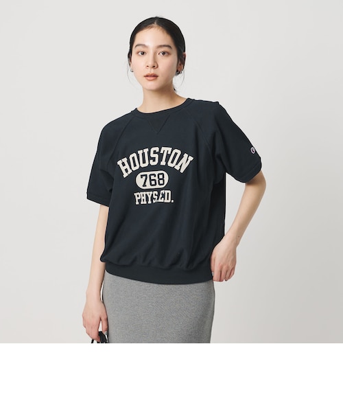 H BEAUTY&YOUTH / ショートスウェットプルオーバー 別注】＜Champion＞ロゴスウェット ショートスリーブ プルオーバー