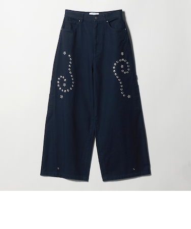 コットン メタルモチーフ ペインターパンツ