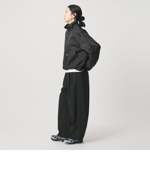 ポリエステル スタンドカラー ブルゾン