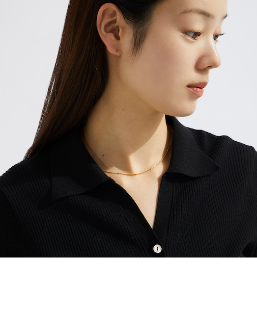 ＜by Preek＞ドットライン チェーン ネックレス