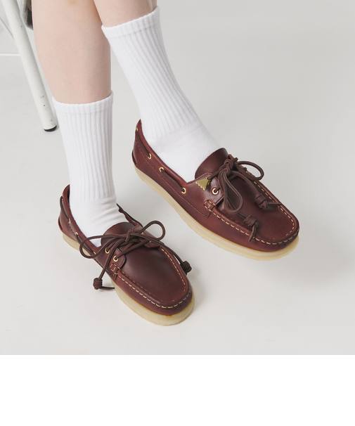 ＜Clarks Originals＞Godney Boat シューズ/ダークブラウン