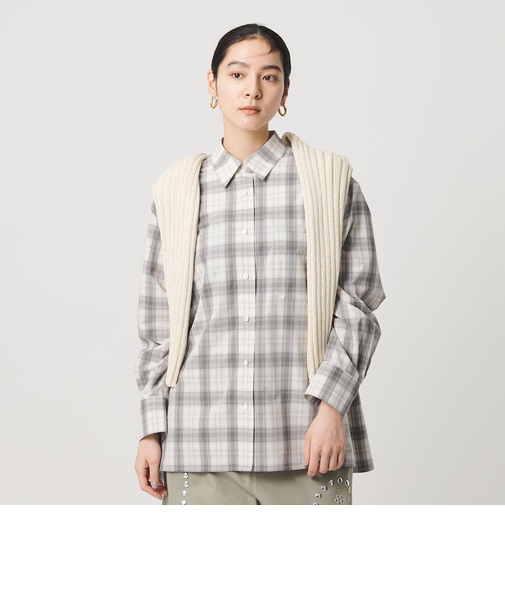 コットン チェック オーバーサイズ シャツ