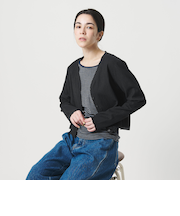 ソリッド＆チェック Vネック カーディガン