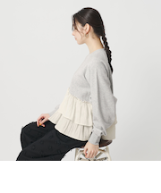 【WEB限定】ティアード スウェットプルオーバー