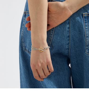 ＜by Preek＞ミックス チェーン ブレスレット