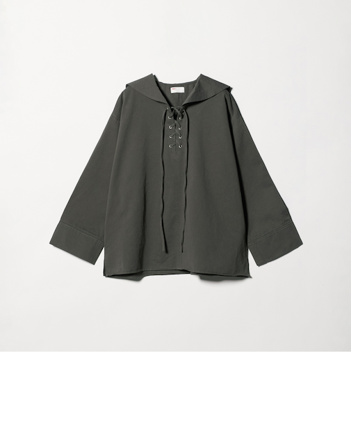 ＜She is-.＞レースアップ セーラーカラー ブラウス