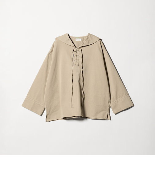 ＜She is-.＞レースアップ セーラーカラー ブラウス