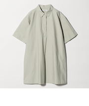 コットンナイロン ミニ シャツワンピース