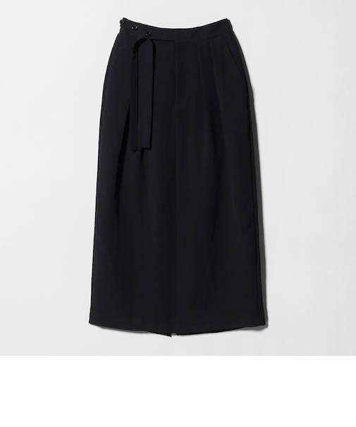 ボタンベルト タック スカート ウォッシャブル 防シワ