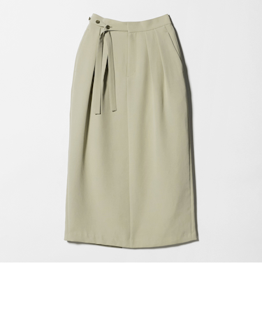 ボタンベルト タック スカート ウォッシャブル 防シワ