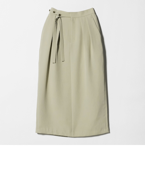 ボタンベルト タック スカート ウォッシャブル 防シワ