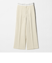 麻ブレンド マーベルト ワイドパンツ UVカット