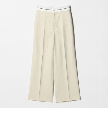 麻ブレンド マーベルト ワイドパンツ UVカット