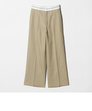 麻ブレンド マーベルト ワイドパンツ UVカット