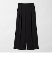 ポリエステル ドレープ 2タック ワイドパンツ ウォッシャブル