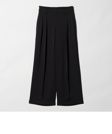 ポリエステル ドレープ 2タック ワイドパンツ ウォッシャブル
