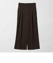 ポリエステル ドレープ 2タック ワイドパンツ ウォッシャブル