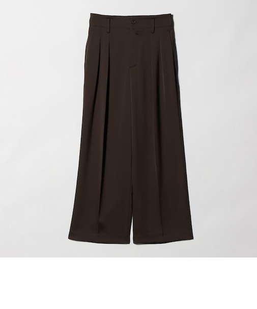 ポリエステル ドレープ 2タック ワイドパンツ ウォッシャブル