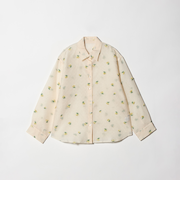 フラワーモチーフ ジャガード シャツ ウォッシャブル