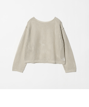 ペーパー メッシュ ショート ワイド ニットプルオーバー ウォッシャブル